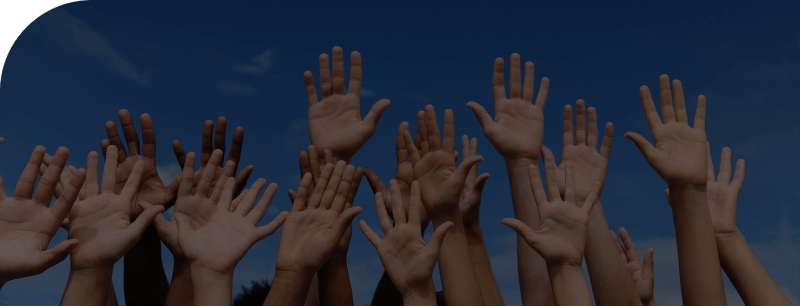 Hands Against Blue Sky